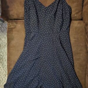 GAP Black Dress with White Polka Dots